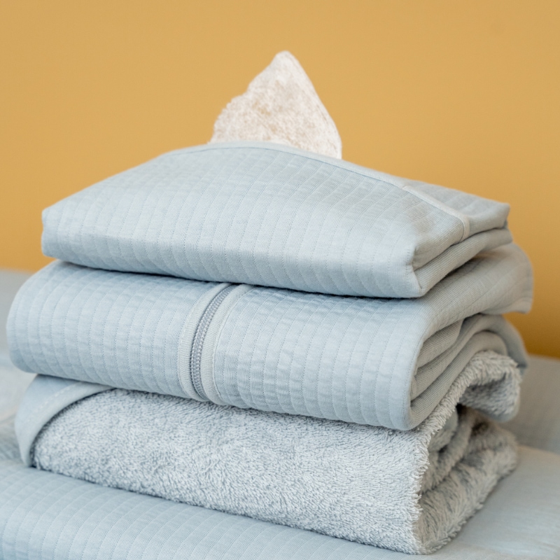 Bettwäsche, Bettlaken, Handtuch, Blaue Farbe, Frottierware