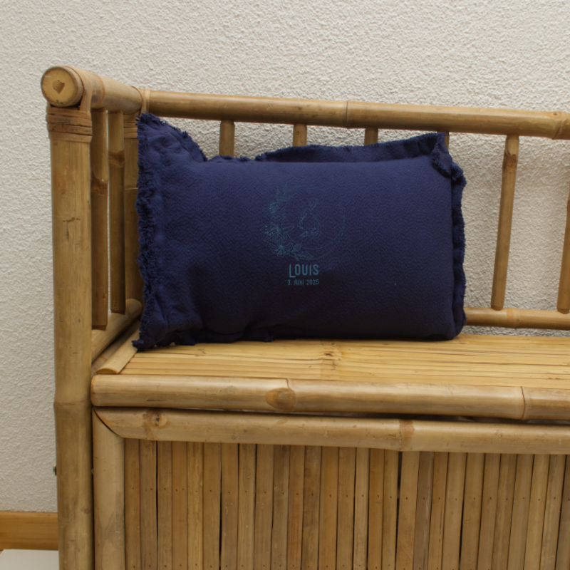 kissen, leinenstuhl, navy-blau, bedrucken, rosary?