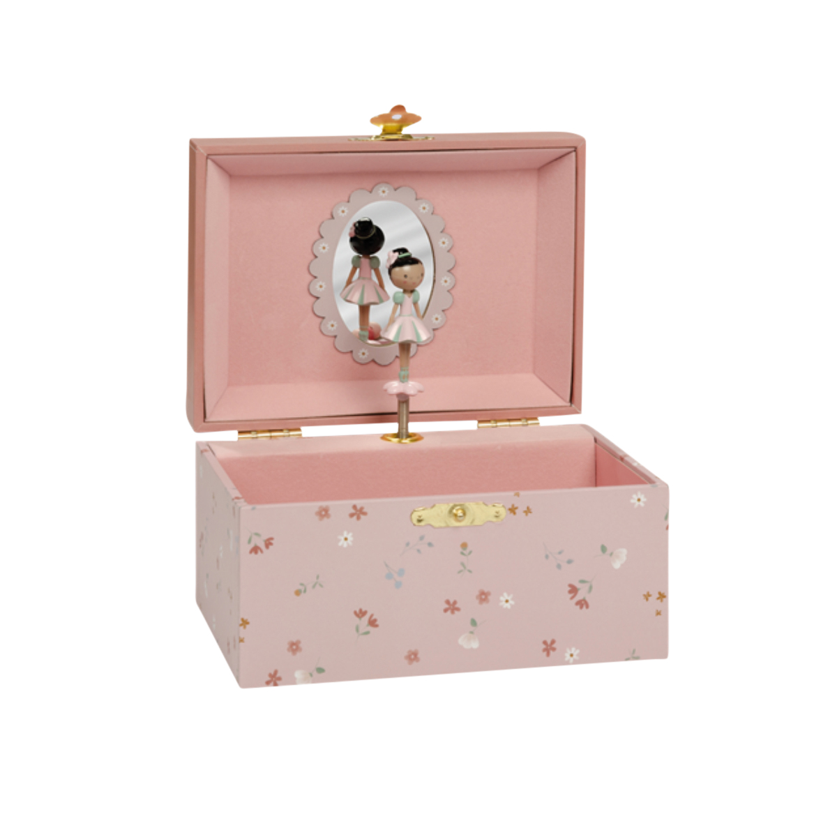 Box, Pink, Schmuckkästchen, Blumenmuster, Spiegel