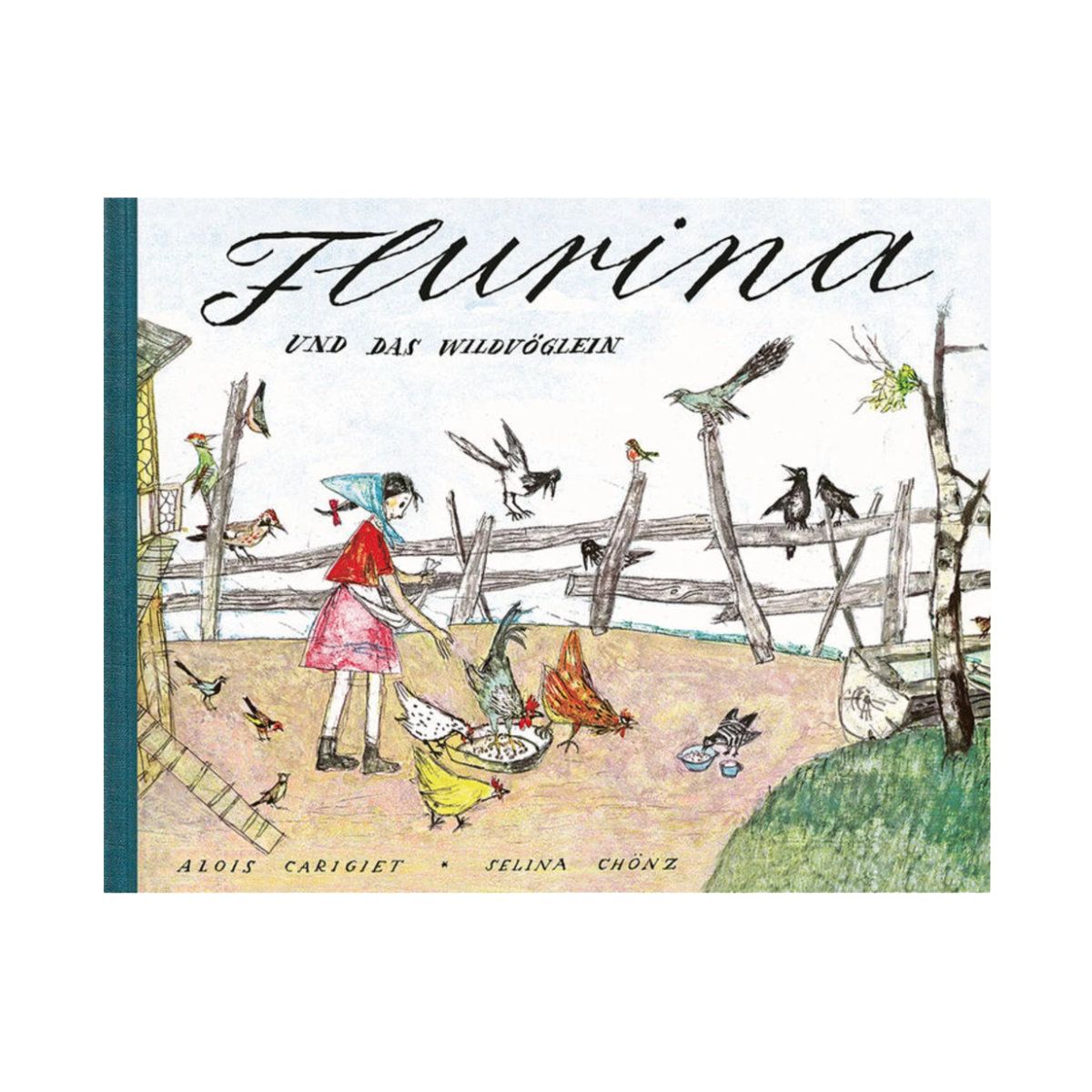 Kinderbuch, Buchcover, Tierillustration, Vögel, Frau mit Hut