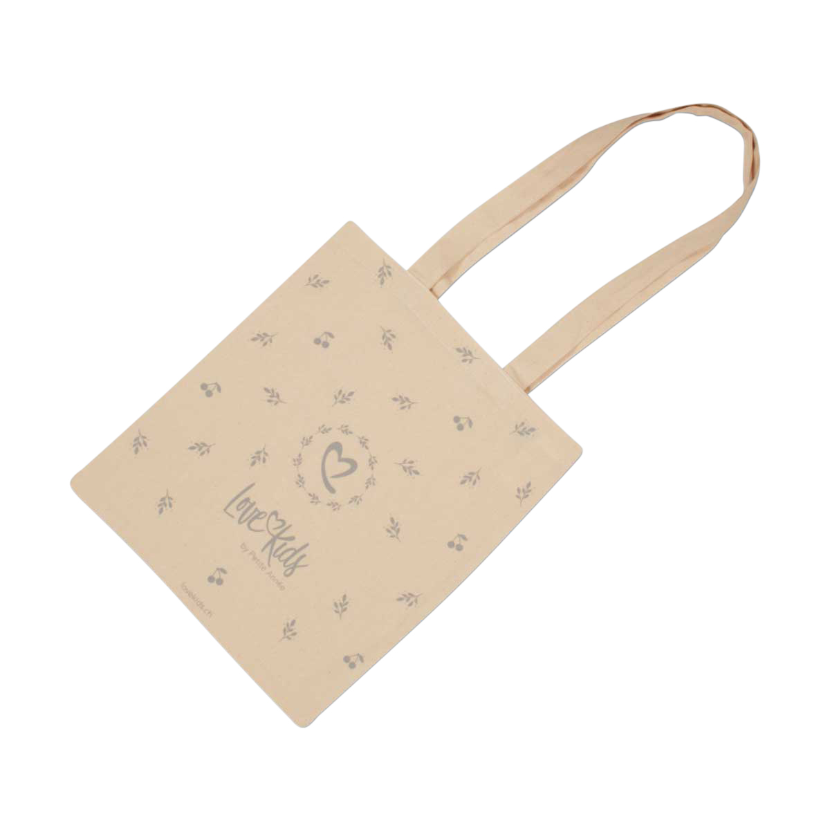 tote bag, beige, wiederverwendbare tasche, muster, herz motif