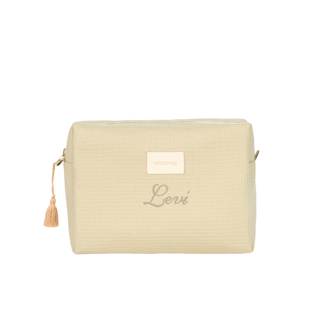 Kosmetiktasche, Make-up-Beutel, Beige, Taschenbeutel, Reißverschluss