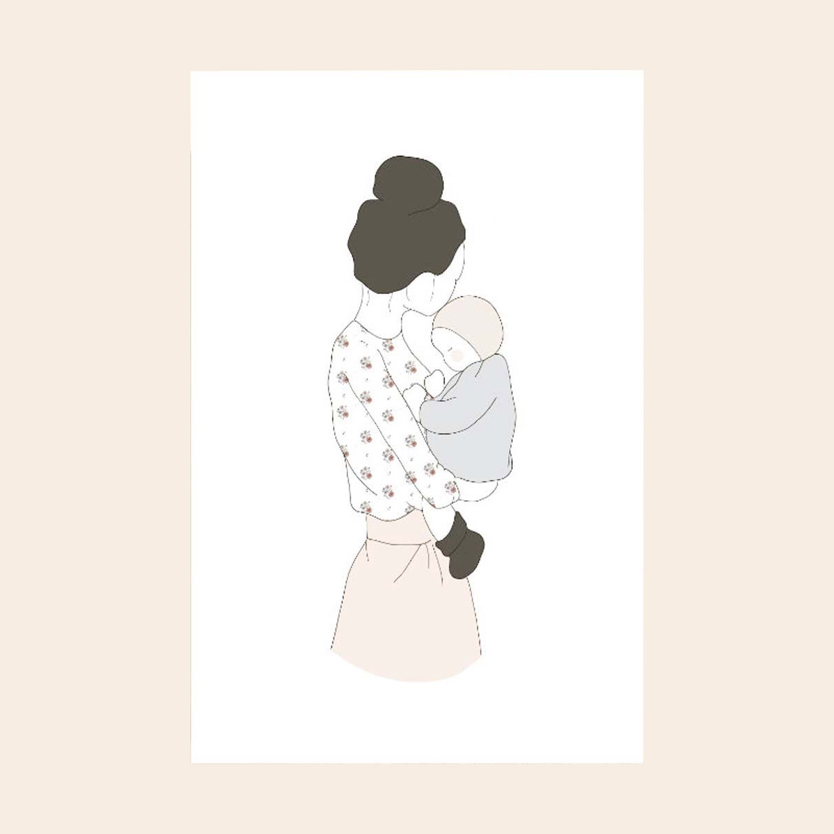 Mutter, Baby, Kleidung, Bluse, Rosa