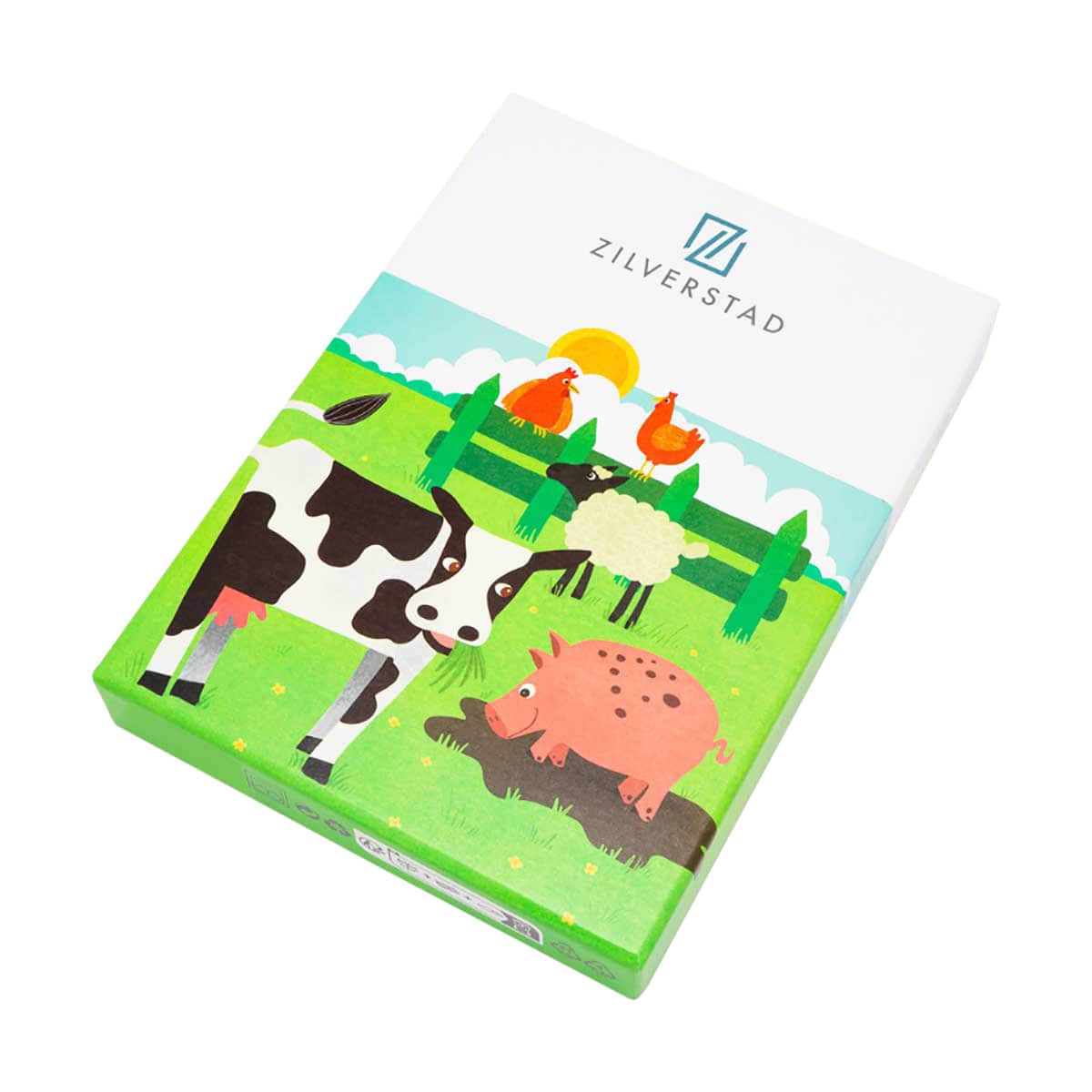 Kinder Puzzle, Farm Animals, Pig, Cow, Green Field