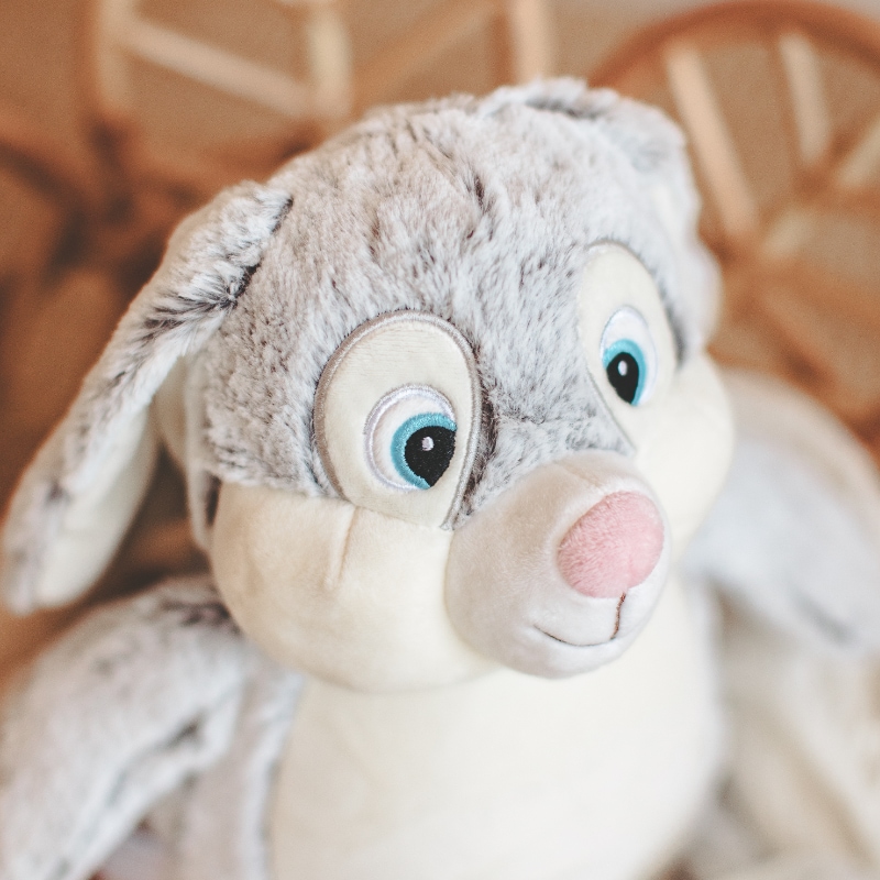 Plushie, Hundetier, Graue Fell, Lange Ohren, Blickfang