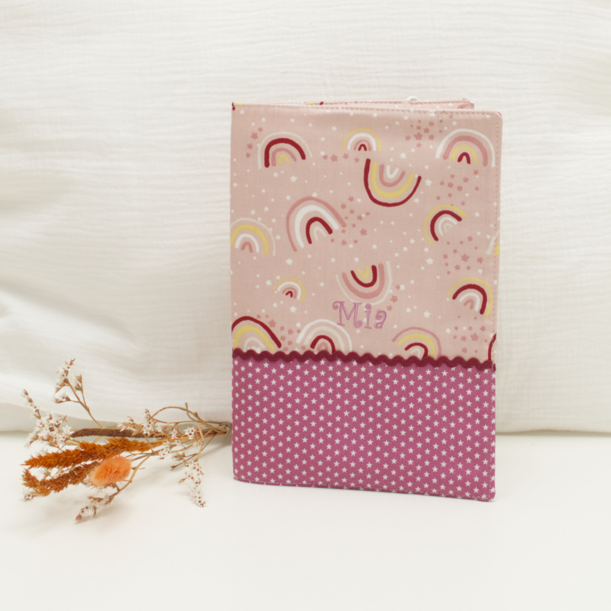 Kinderbuch, Schutzumschlag, Pink, Rosenbogen-Pattern, Tragetasche