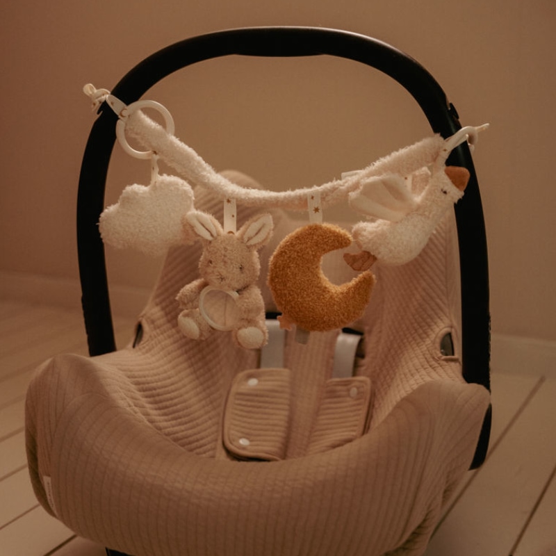 Babystuhl, Autositz, Halte, Mäuschen Plüsch, Mondanhänger