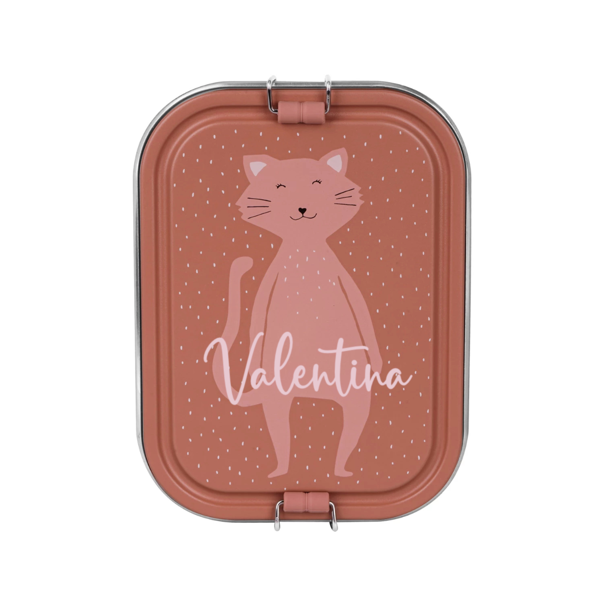 Katze, Tierdose, Metallbox, Rosenfarbe, Valentina