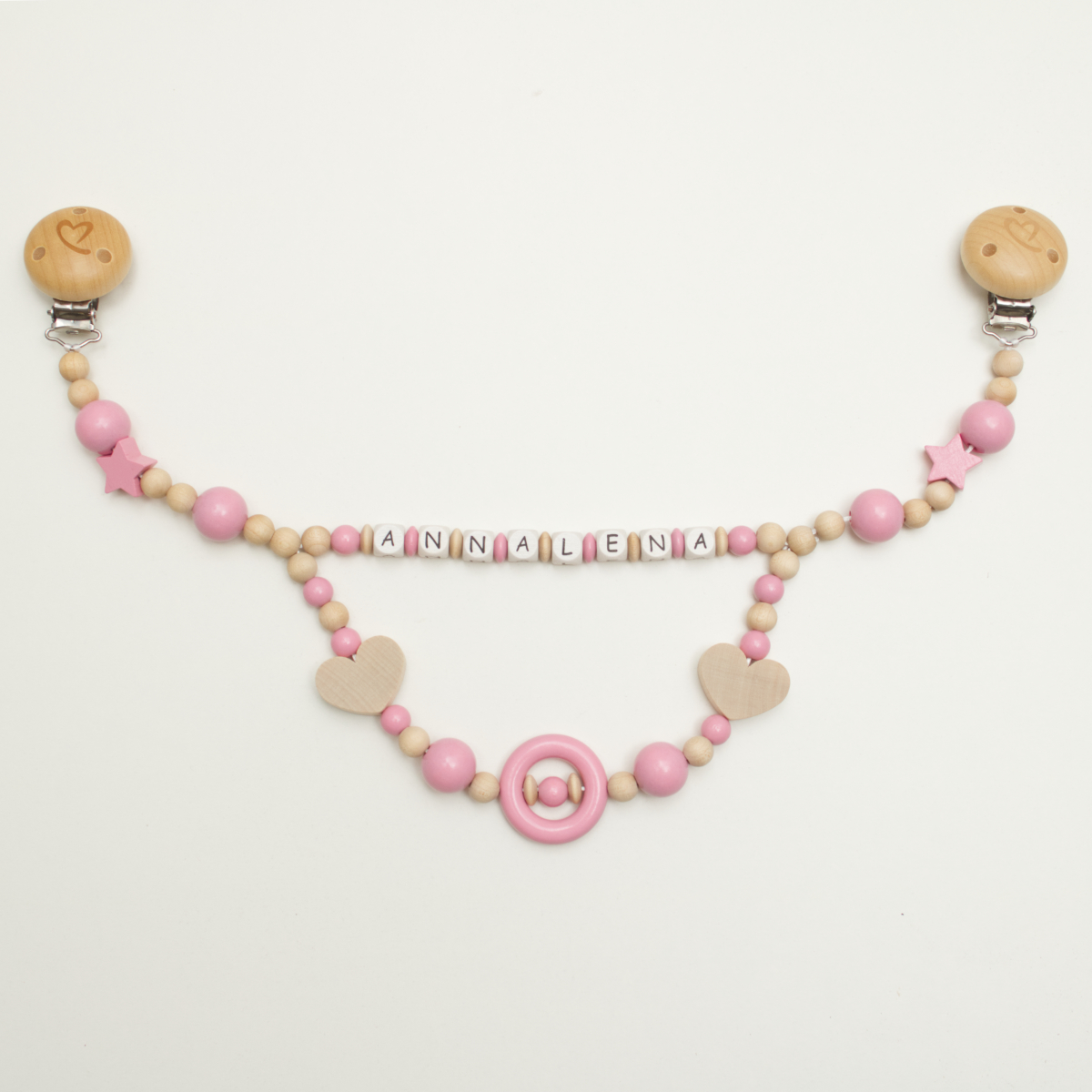 baby, perlenkette, pink, holz, namensschild