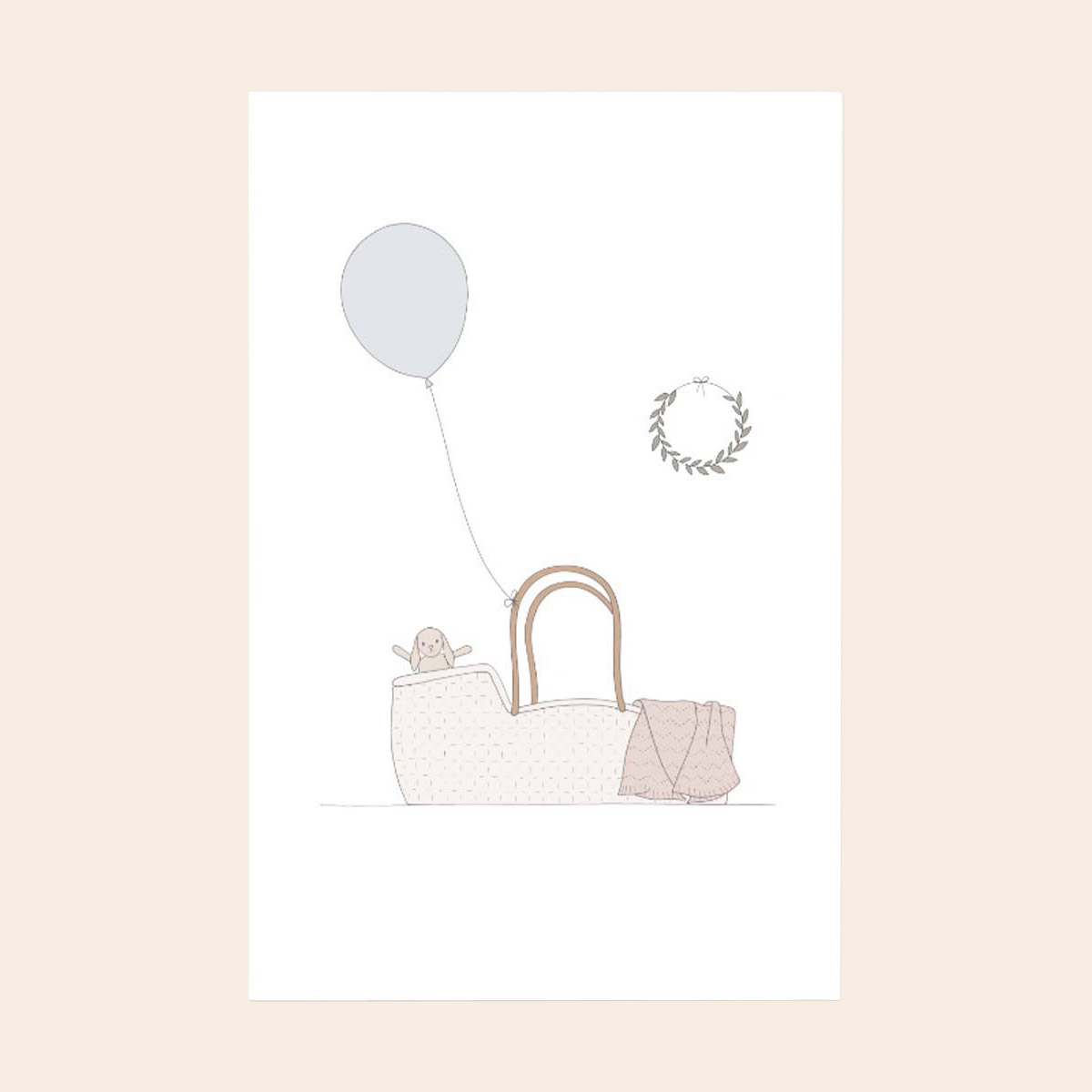 Kinderdecke, Ballon, Tragetasche, Gehäkelte Muster, Wimpelkranz
