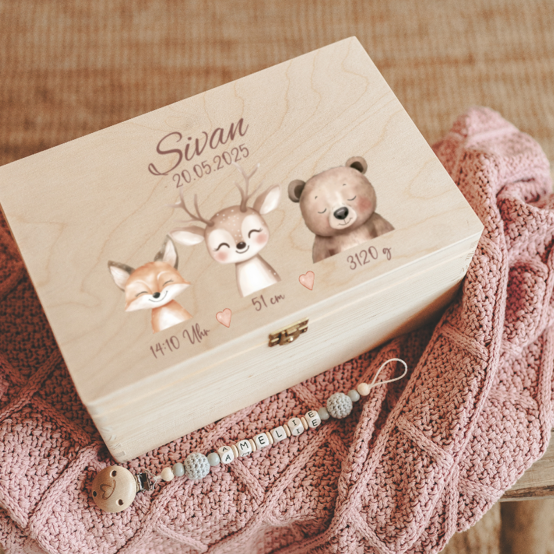holzbox, babybox, personalisiertesgeschenk, geburtsgeschenk, holz