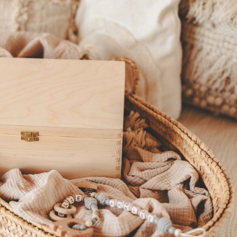 holzbox, baumholz, holzschachtel, korb, kette