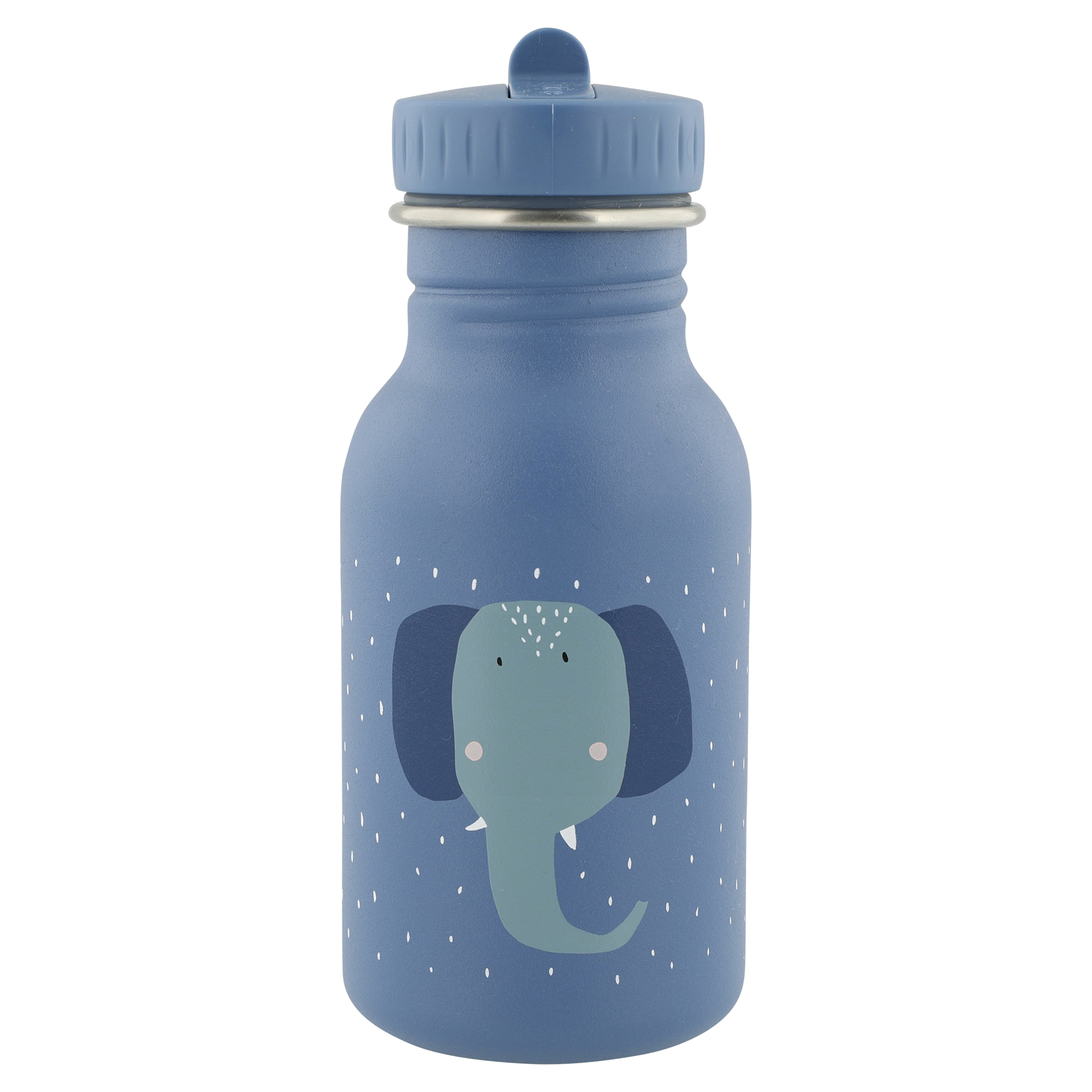Kinderflasche, Wasserflasche, Elefantenmuster, Blau, Schnabelflasche