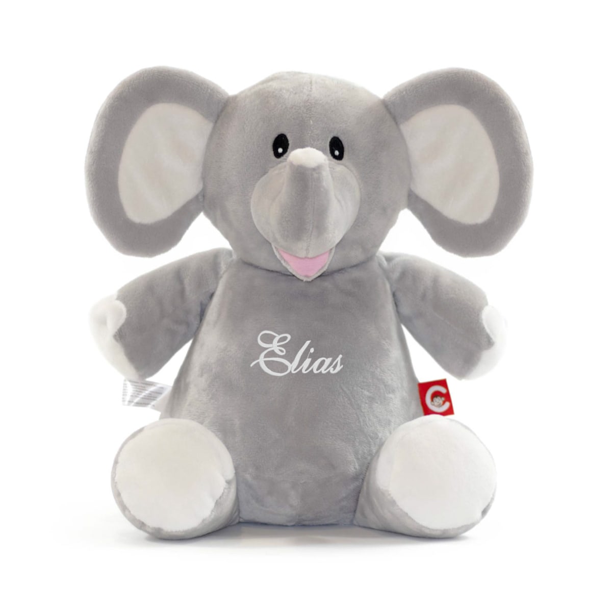 Elefanten-Plüsch, Grauer Plüsch, Stofftier, Personalisierter Plüsch, Babygeschenk