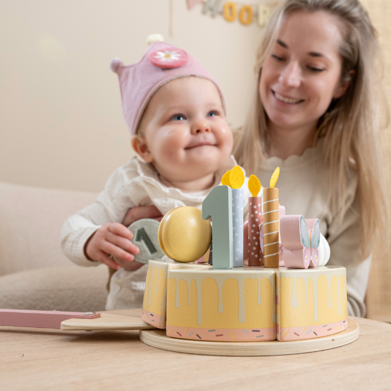 baby, geburtstag, kuchen, holz, dekorativ