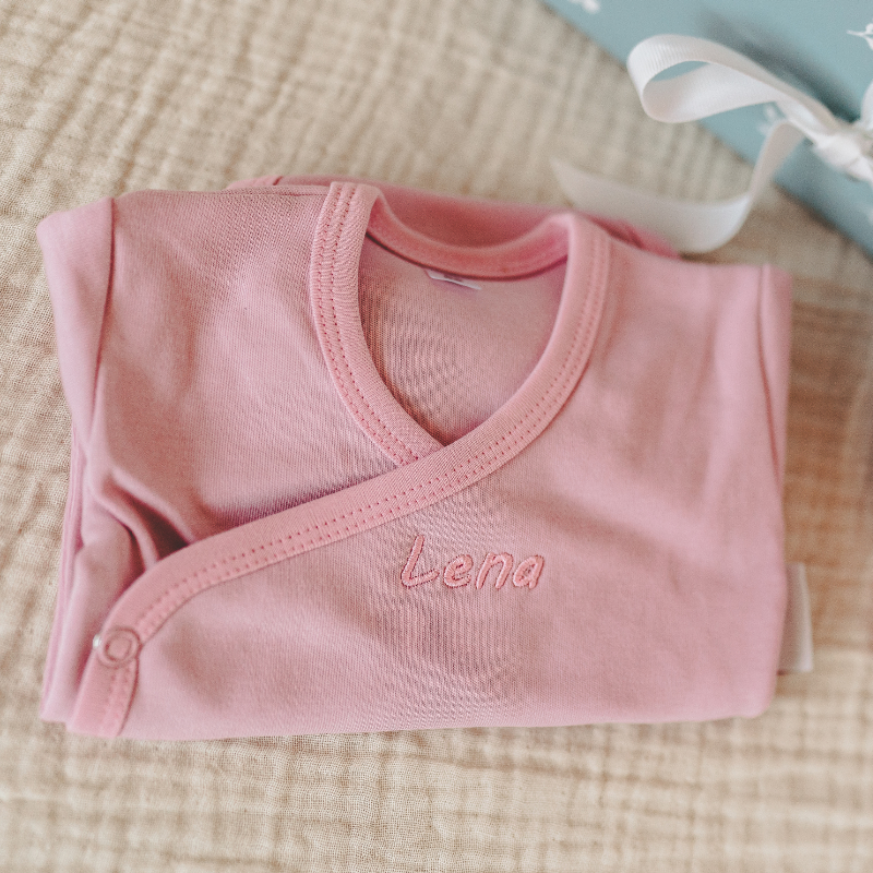 rosa Oberteil, Baby-Bekleidung, Lena, Vicu-Verzierung, Kreuzungsknopf