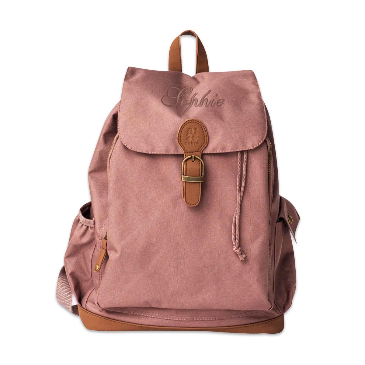 Rucksack, Rucksack, Rosa, Kunstleder-Details, Kordelzug