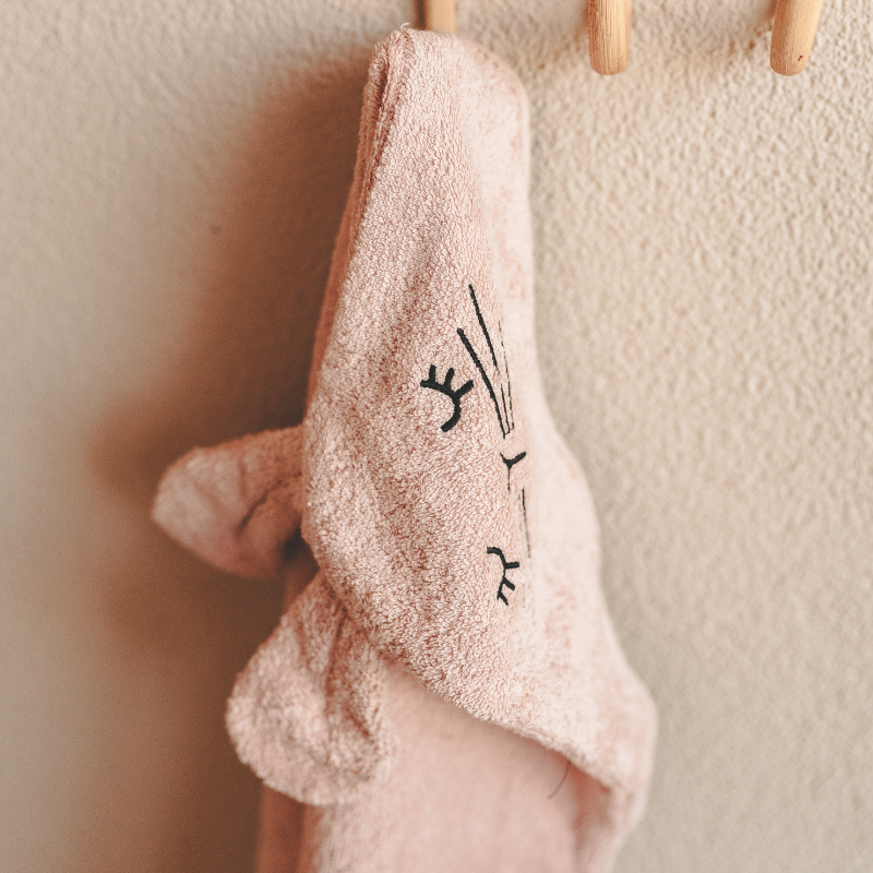 Handtuch, Plüsch, rosa, Katzenkopf, ?