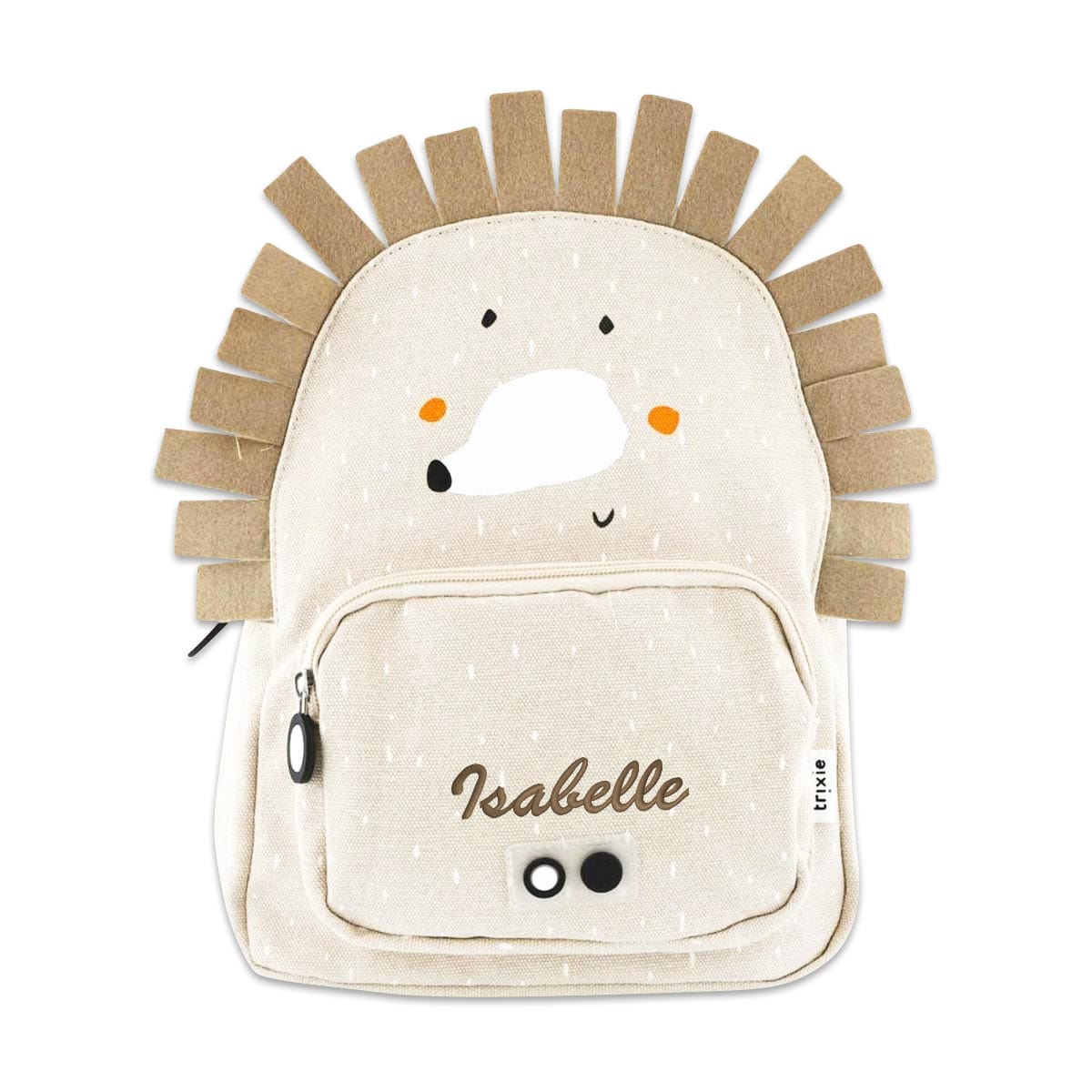 Rucksack, Kinder-Rucksack, Beige, Fransen-Design, Personalisierter Name