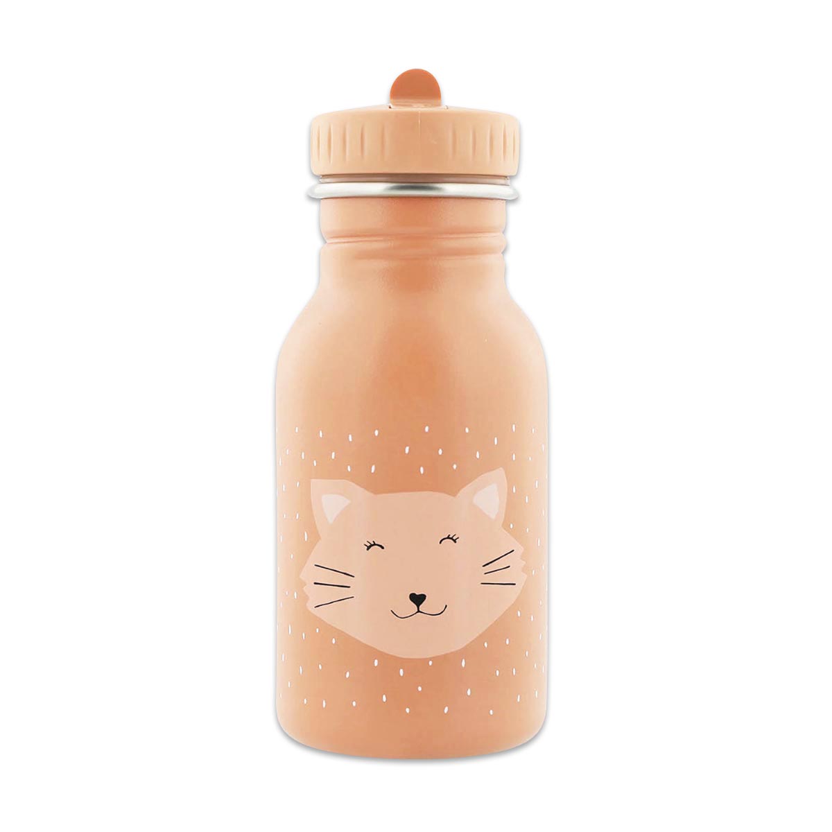 Trinkflasche, Katzenmotiv, Trinkbehälter, rosa, Kunststoff