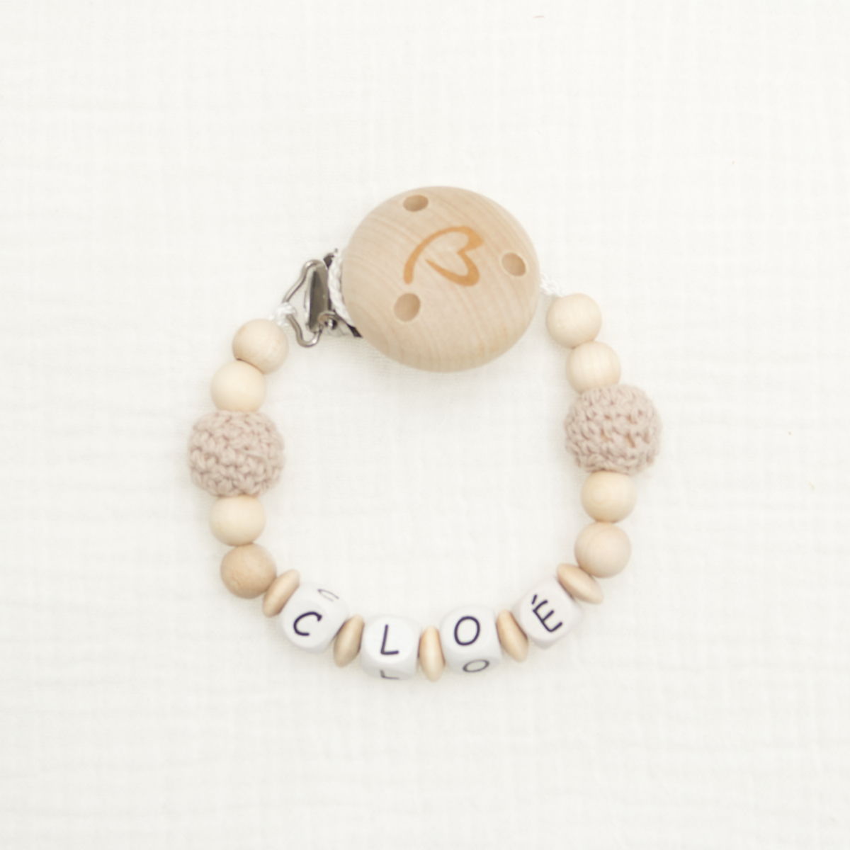 Holz, Perlen, Armband, Baby, Buchstaben