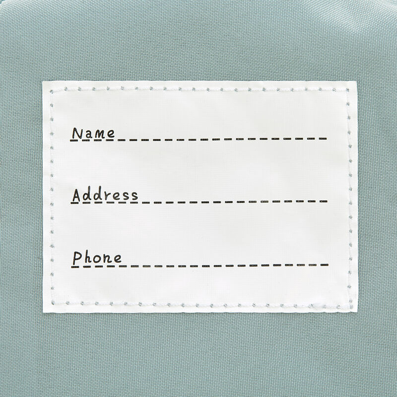 label, contact patch, handwritten, stitched, fabric patch