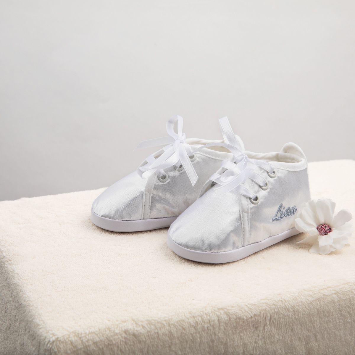Baby Schuhe, Weiß, Canvas, Schnürsenkel, Weiche Sohle