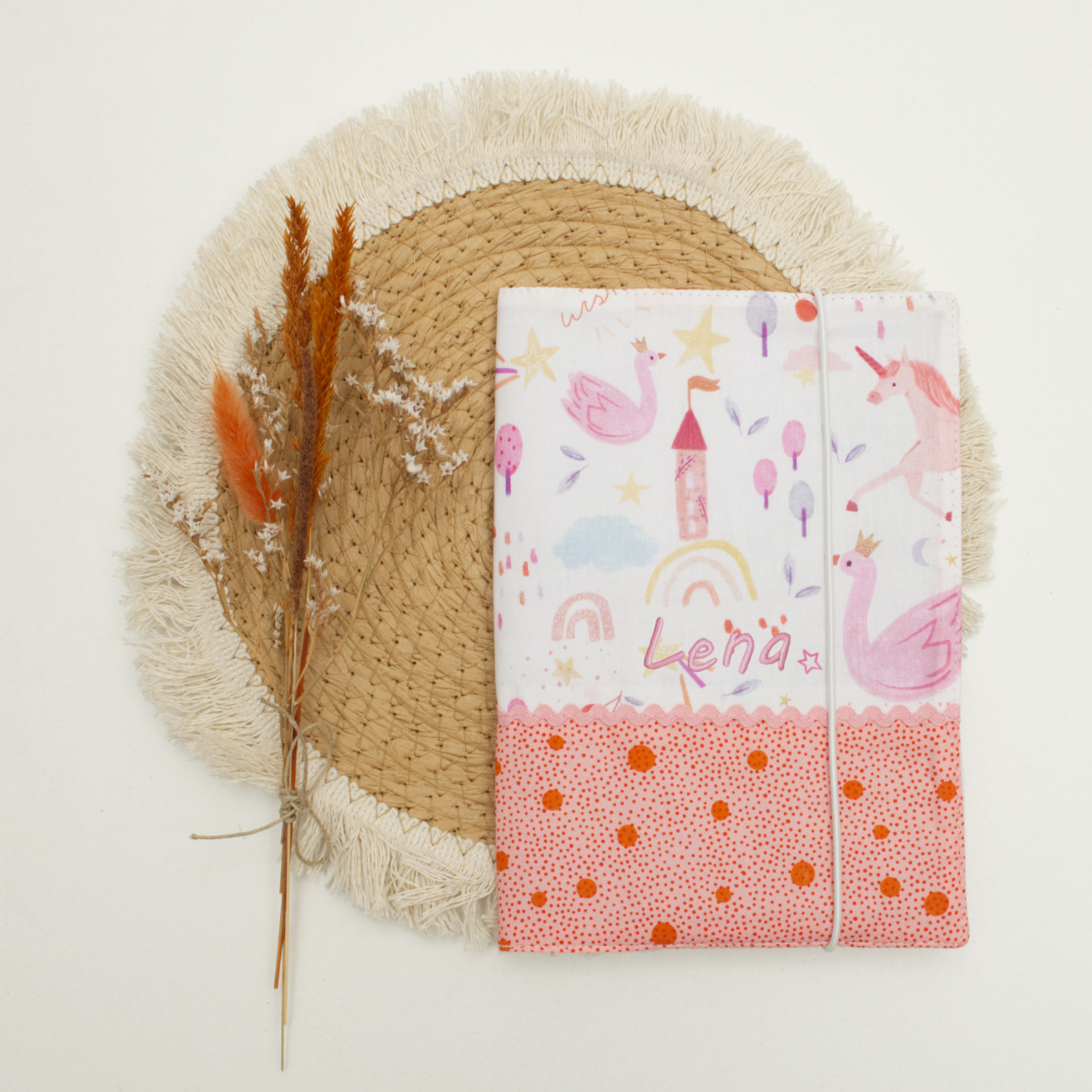 Notebook, Cover, Unicorn, Pastel, Polka dots