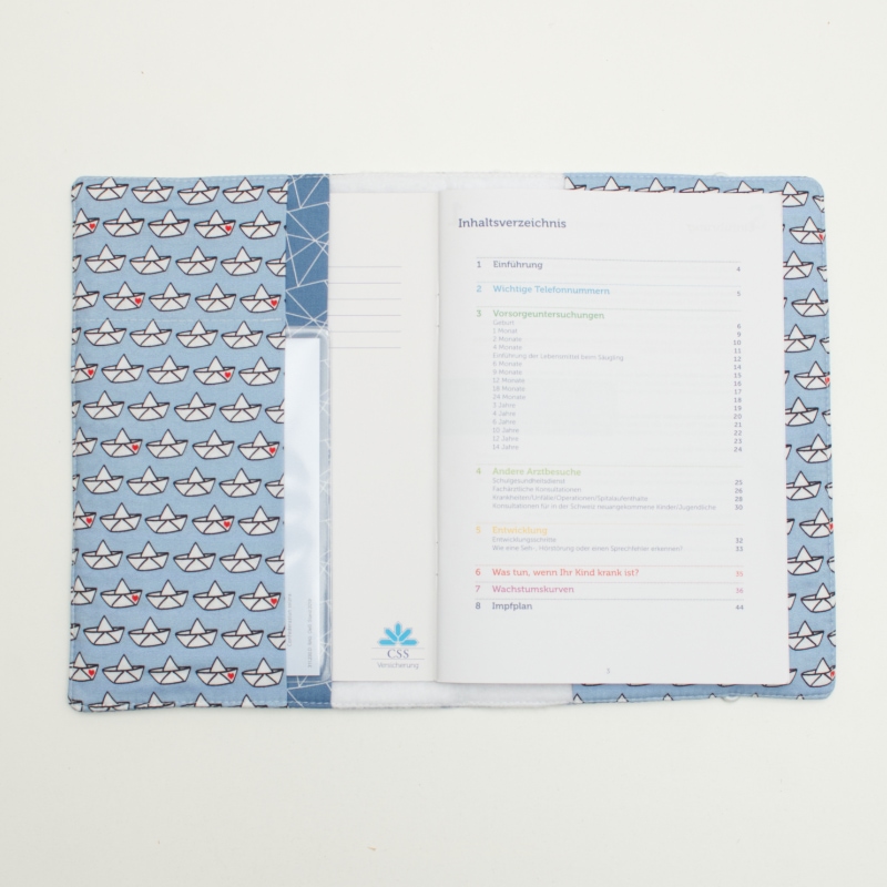 wallet, Musterumschlag, blaues Muster, Broschüre, Inhaltsverzeichnis