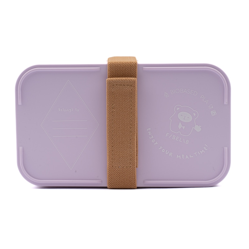 Lunchbox, Bento, Kunststoff, Lila, Gurtband