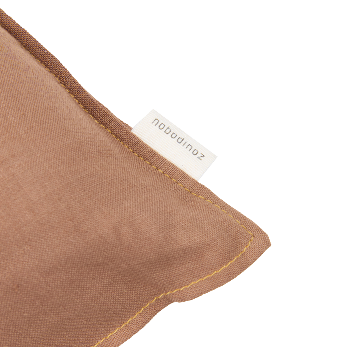 Kissen, Stoffkissen, Beige, Nähstich, Label