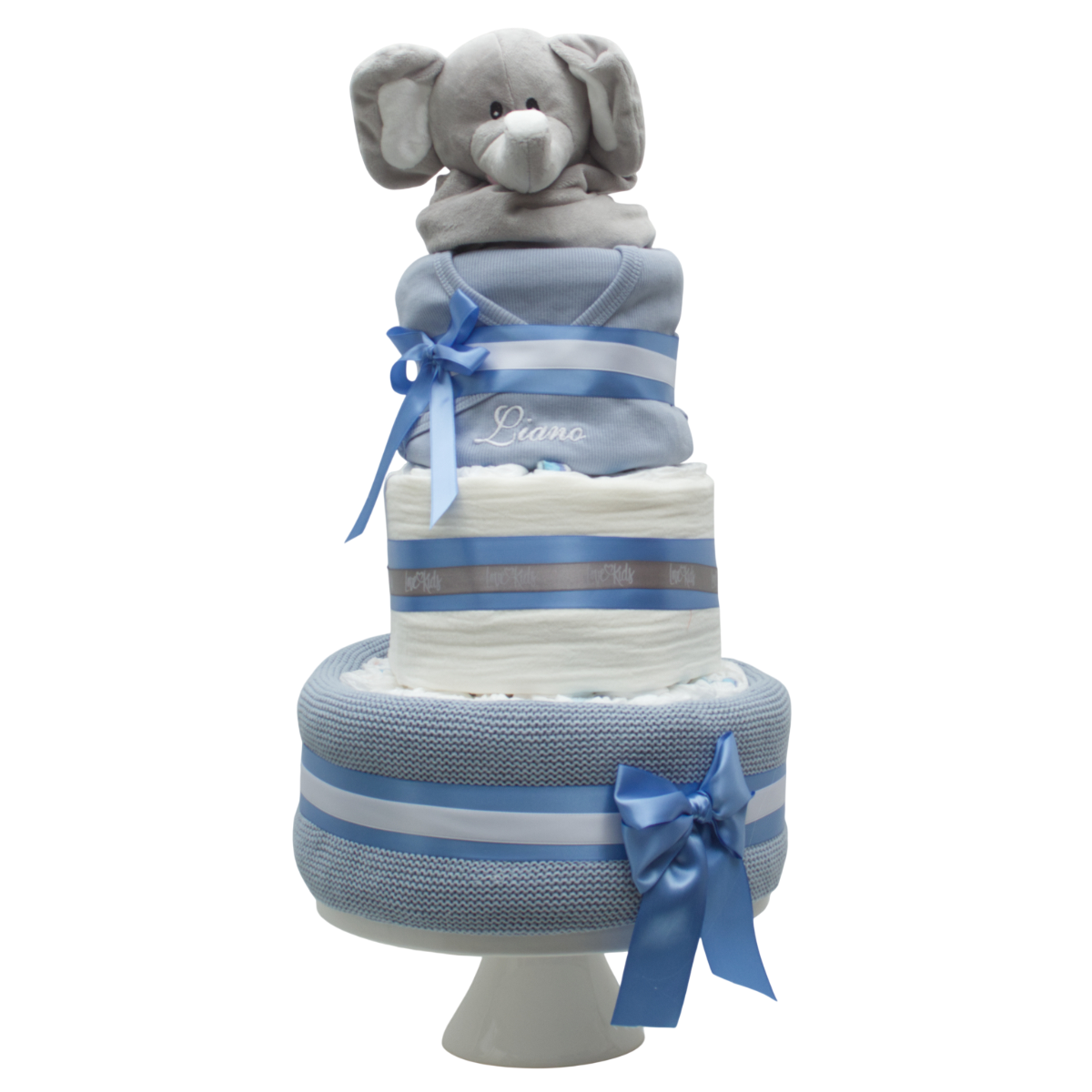 Tier-Torte, Elefant, Baby-Torte, Blau, Luftiges Törtchen