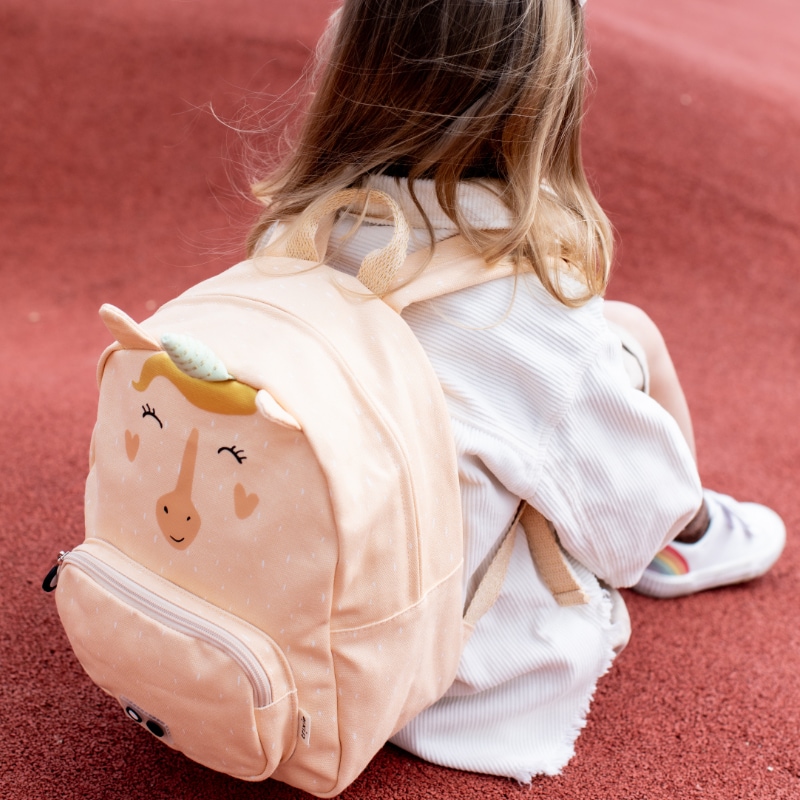 Rucksack, Einhorn, Pfirsichfarben, Kinder, Reißverschlussfach