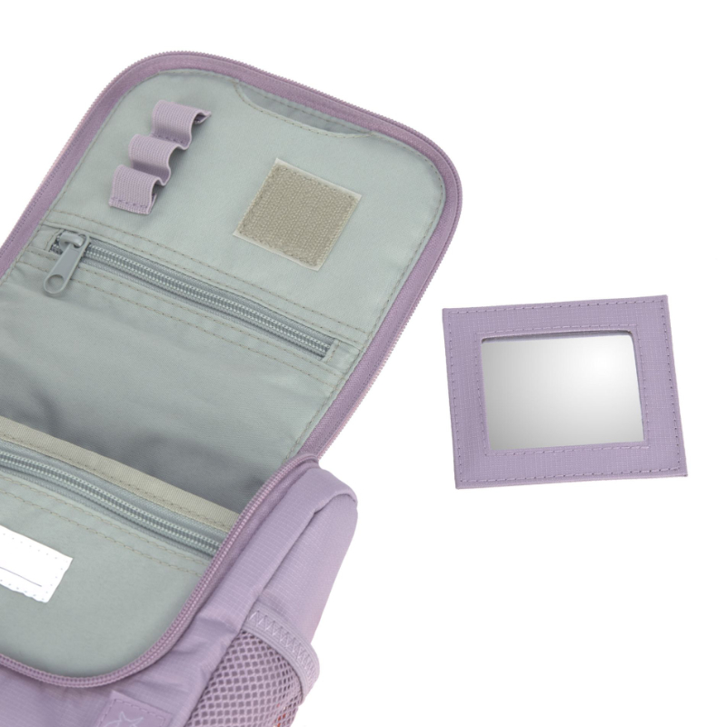 Rucksack, Schultertasche, Kunstleder, Pu-Lavender, Fächer