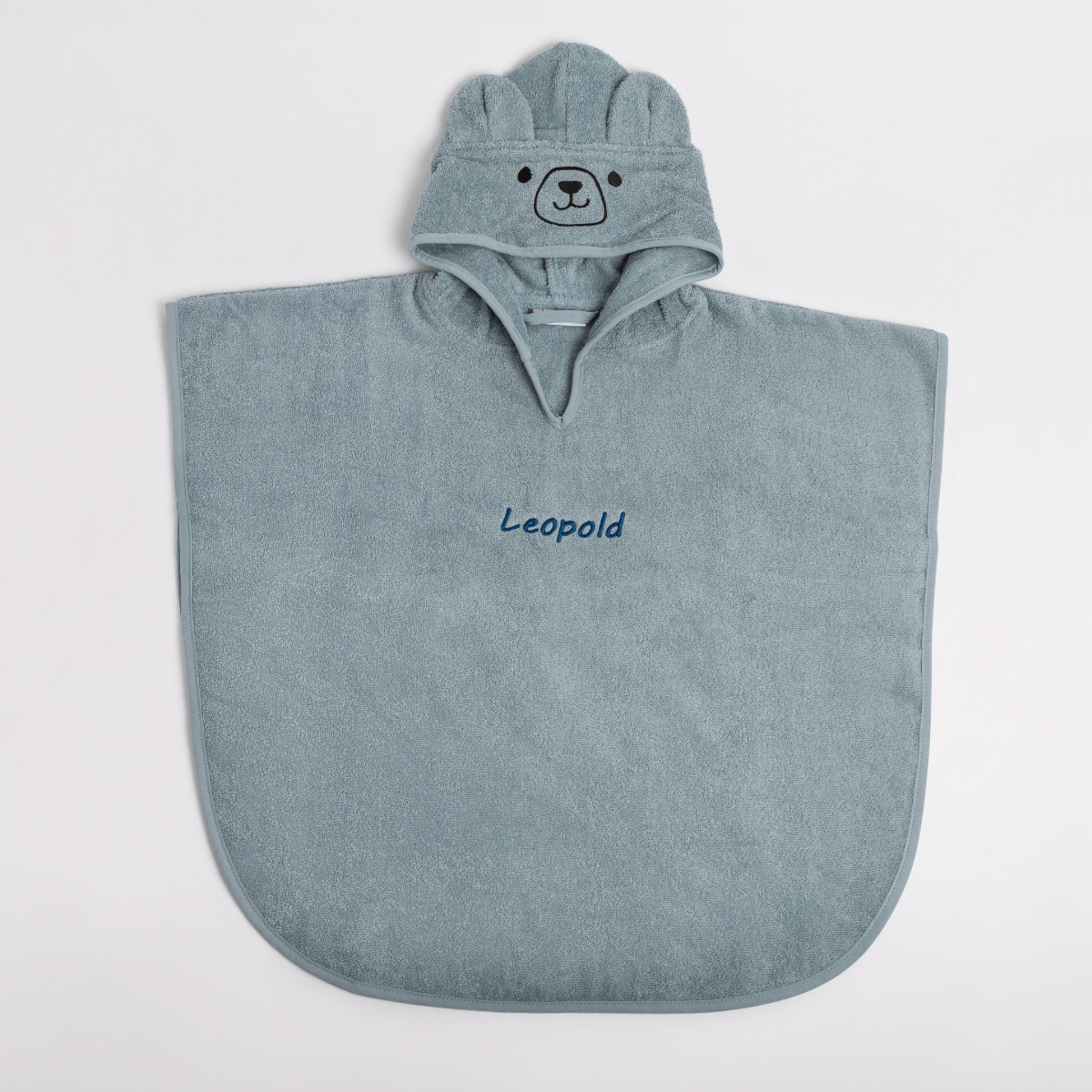 baby, towel, kapuze, blau, eingestickt