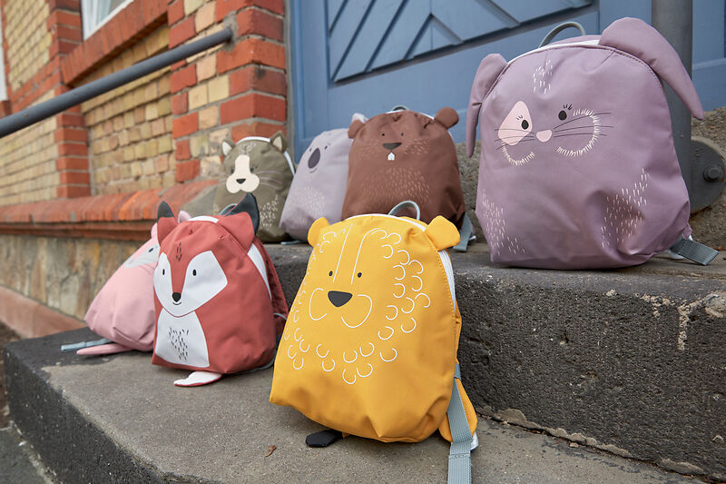 Rucksack, Backpack, Tiermuster, Gelb, Panda