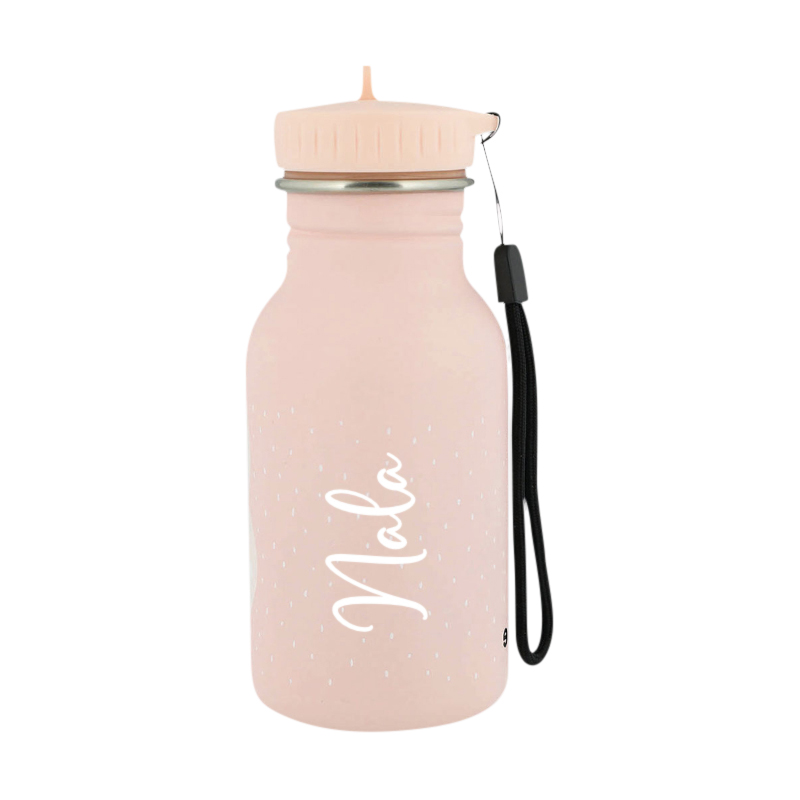 Wasserflasche, Trinkflasche, Rosé, Tragegriff, Plastik/Metalldisplay