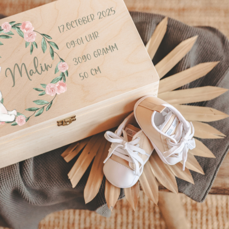 Holzbox, Personalisiert, Baby Schuhe, Paar Schuhe, Kleinkind
