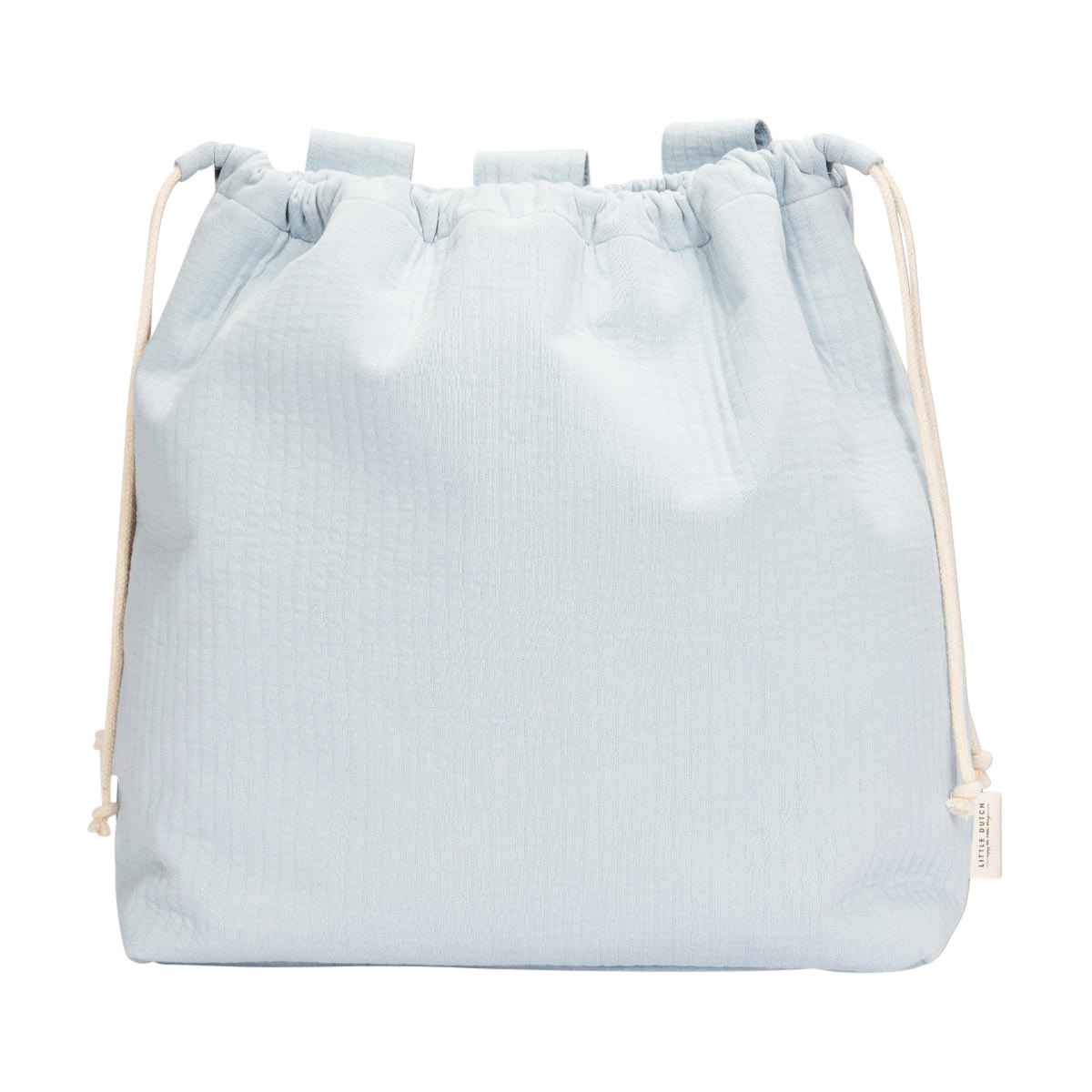 Drawstring bag, Drawstring pouch, Light blue, Corduroy texture, Soft fabric