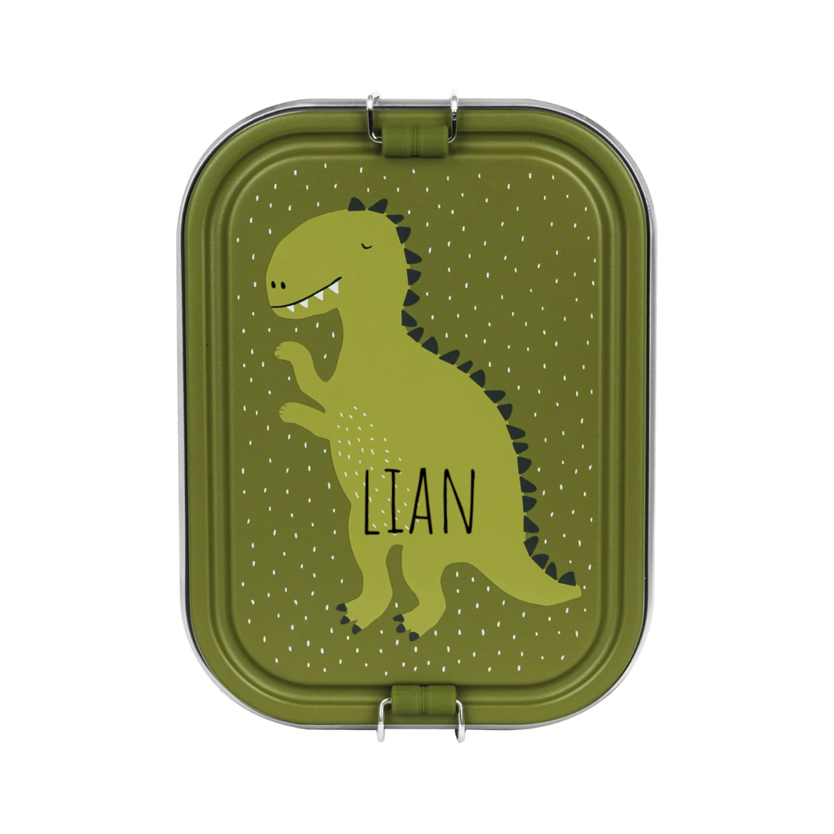 Dinosaurier, Kinderbox, Metallbox, Grün, Personalisierte Dose