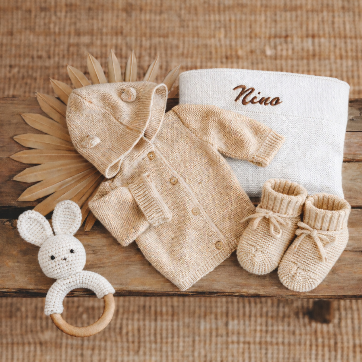 Baby, Garn/Strick, Cardigan, Schühli, Decke