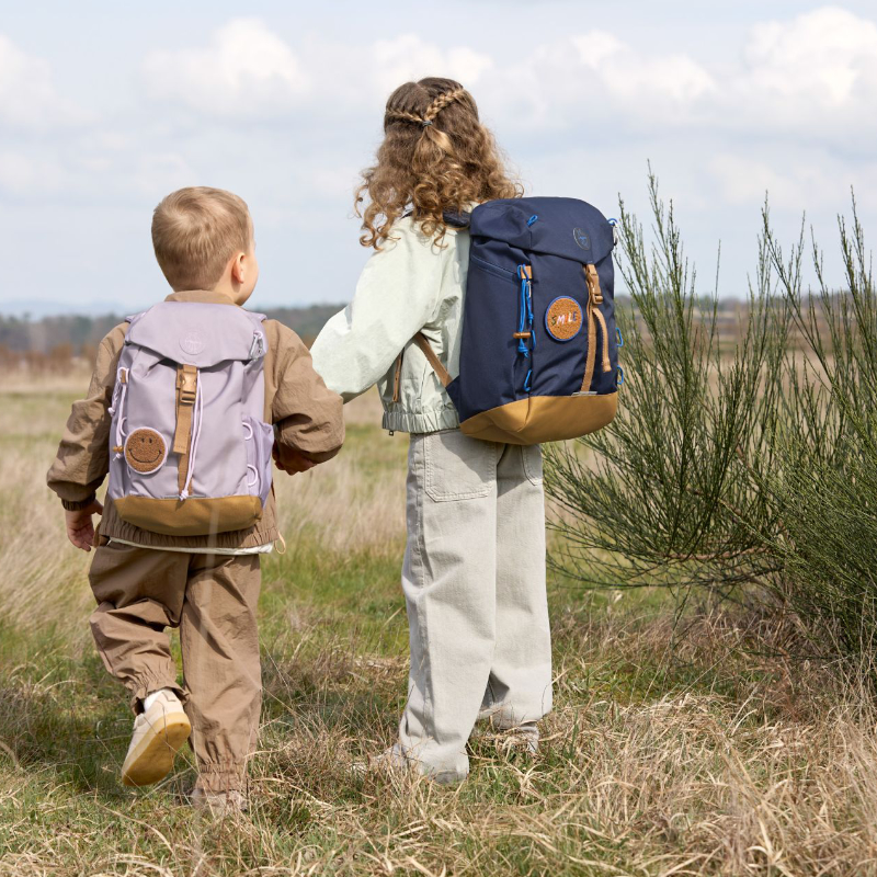 Rucksack, Kinder, Outdoor, Tasche, Rucksack mit Lederpatch
