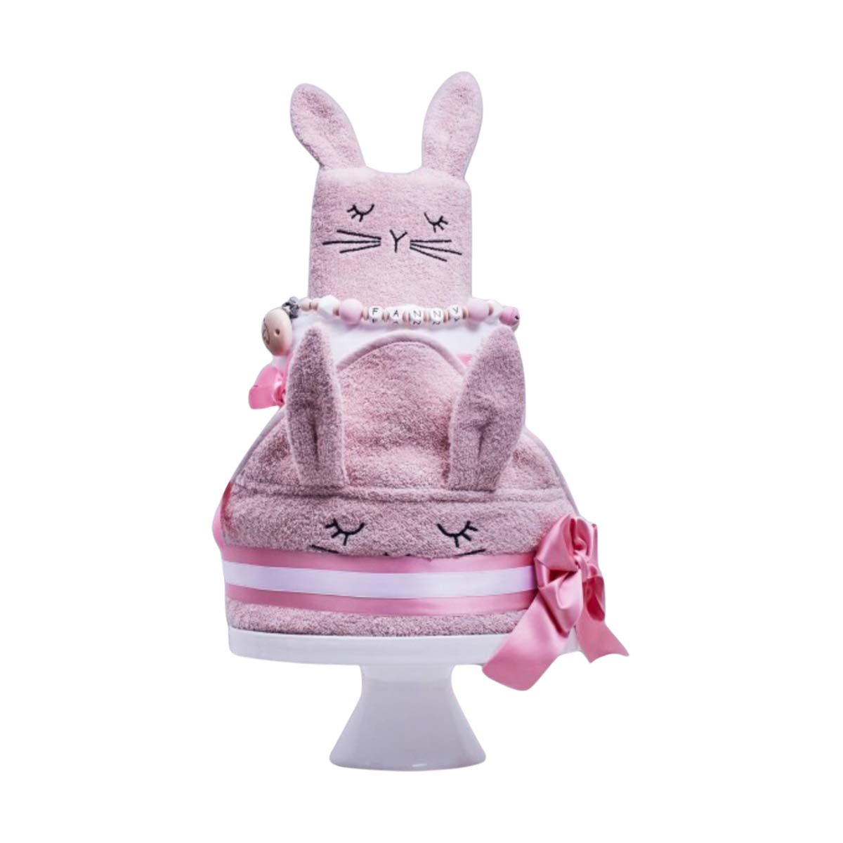 Kuchenfigur, Spielzeugtorte, Bunny-Design, Rosa, Torte mit Ohren