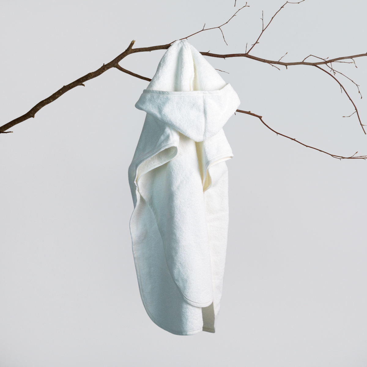 Hoodie, Kapuze, Bademantel, Weiß, Baumzweig