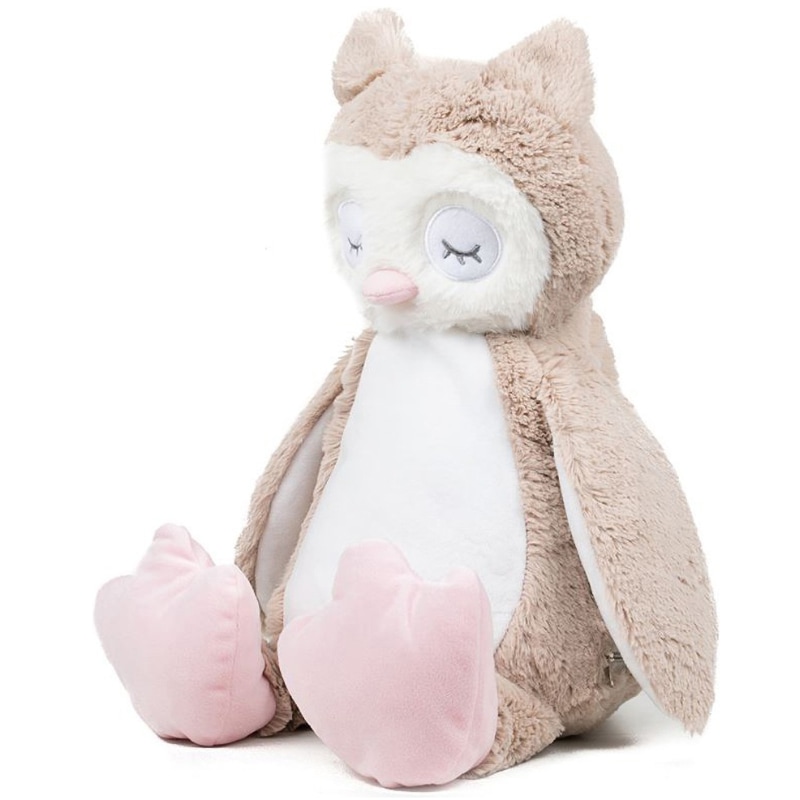 Plüschspielzeug, Dank Owl, rosse Füße, weiches Spielzeug, beige weiß