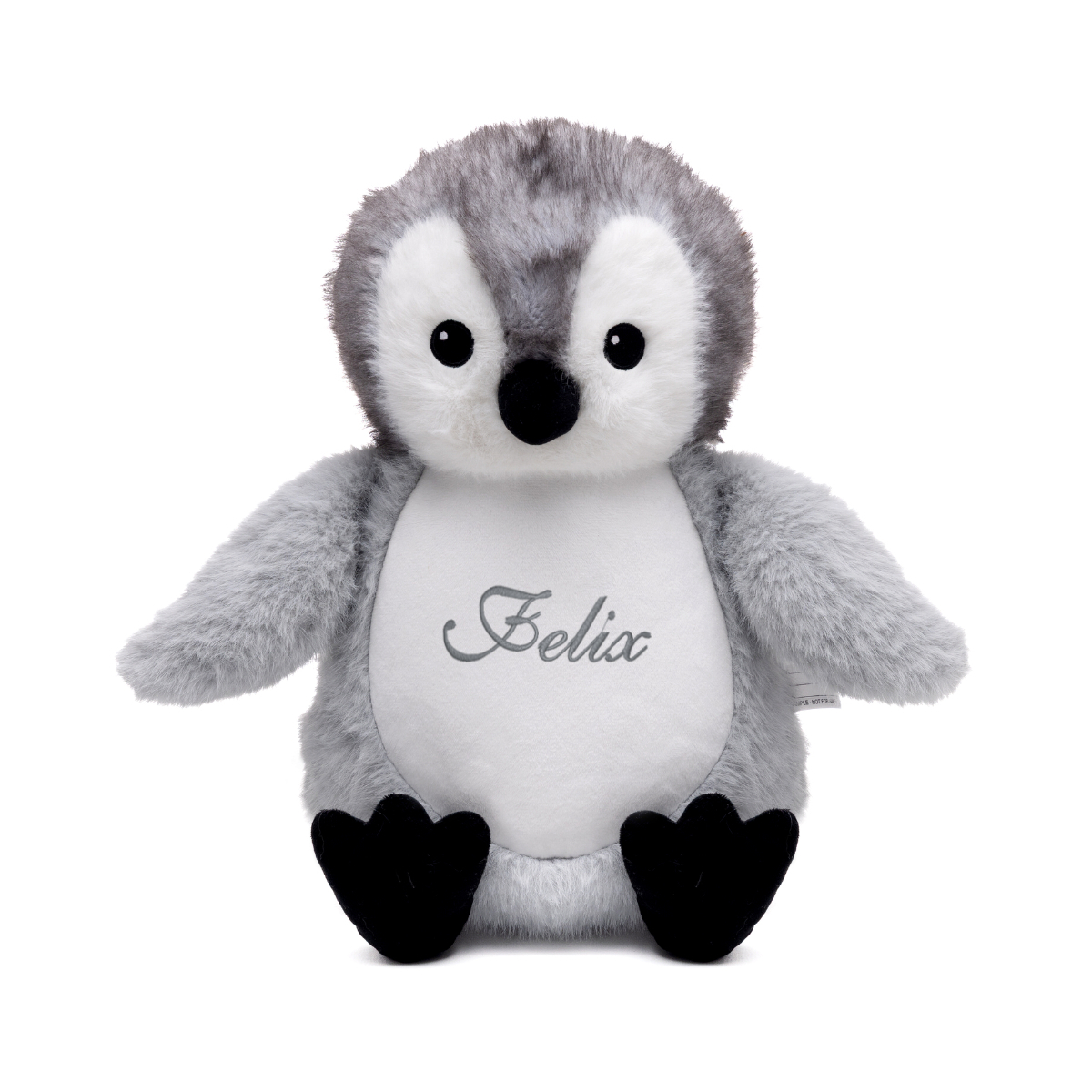 plüsch, pinguin, soft, grau, Felix