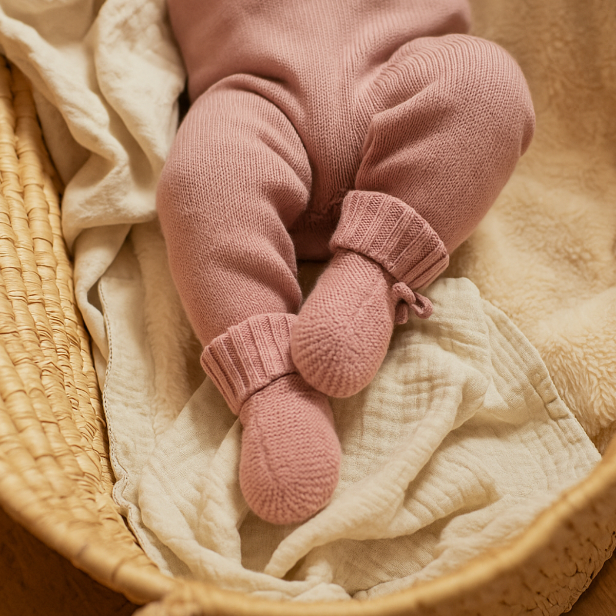baby, baby clothing, mittens, knitted, pink