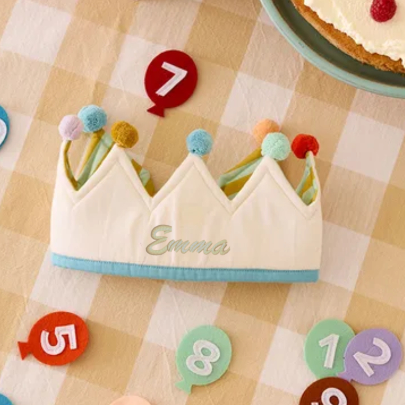 birthday, Krone, Kuchenaufsatz, Pompon, Emma