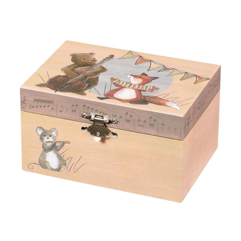 box, holz, musik, tiere, illustration