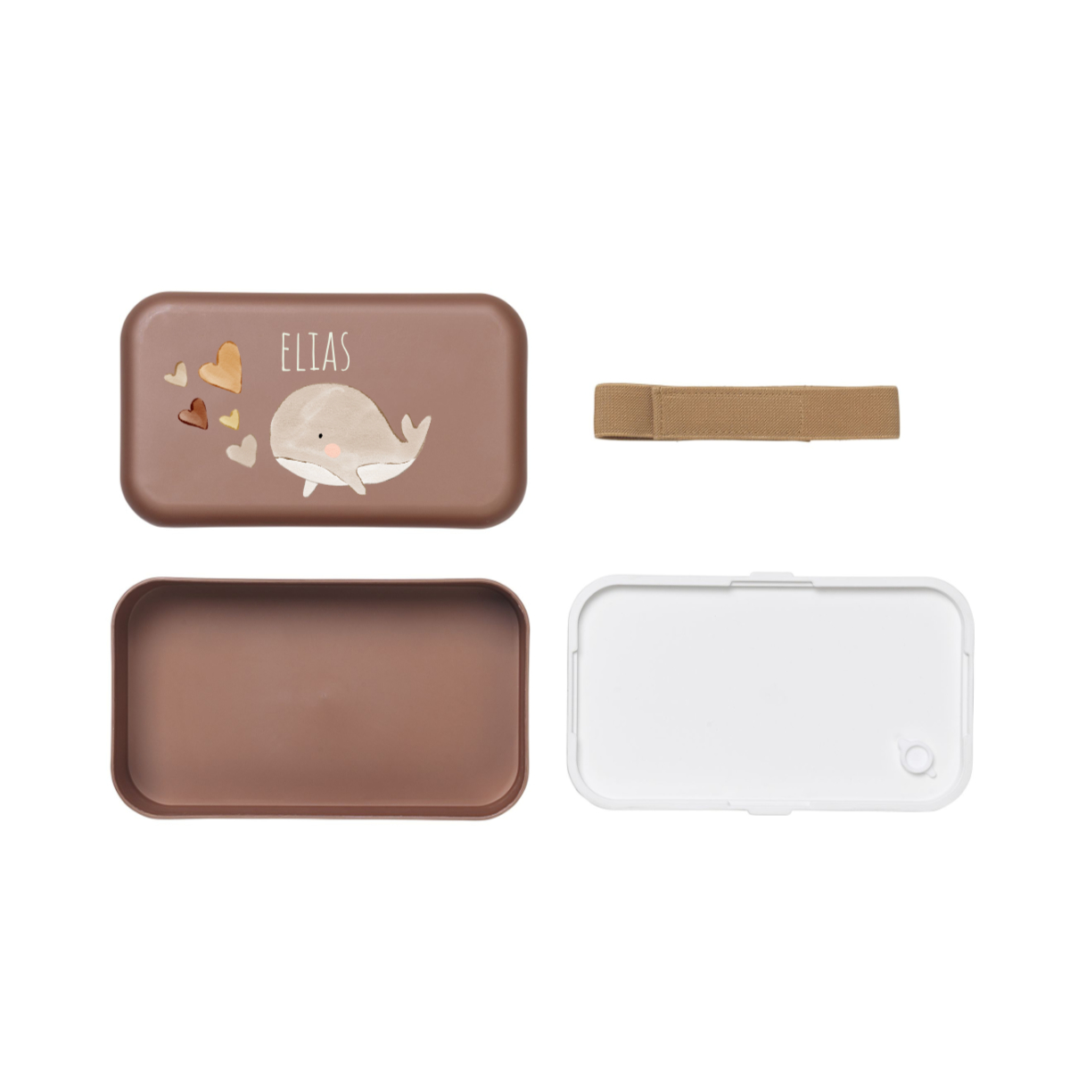 lunchbox, braun, Wals?, Name?, Tragegurt